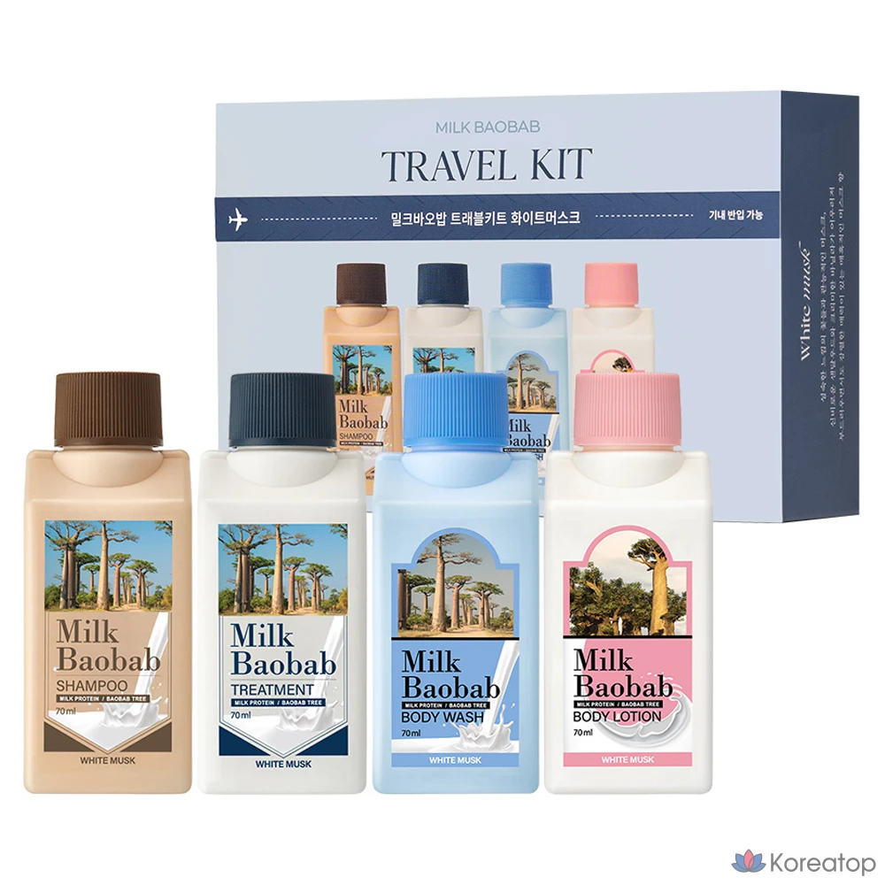 Набор для ухода Milk Baobab White Musk Travel Kit, 1 шт.