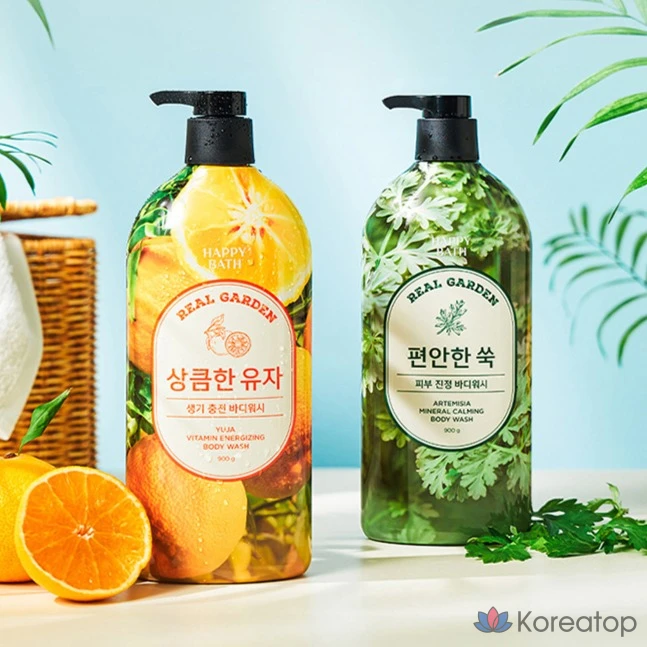 Гель для душа Happy Bath Real Garden Vitamin Fresh Body Wash, аромат Yuzu, 900 г, 1 шт.
