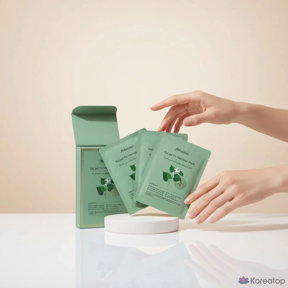 Тканевая маска для лица JM Solution Relief Fit Heartleaf Mask, 35 мл, 10 шт.