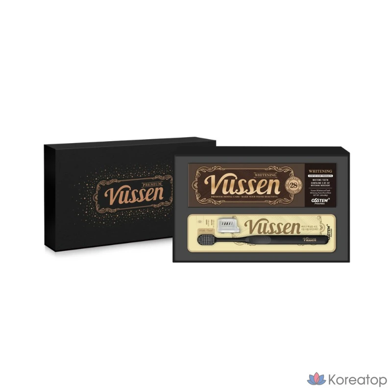 Зубная паста и зубная щетка Vussen Osteem Premium 11-piece Set (подарочный набор), 15 шт.