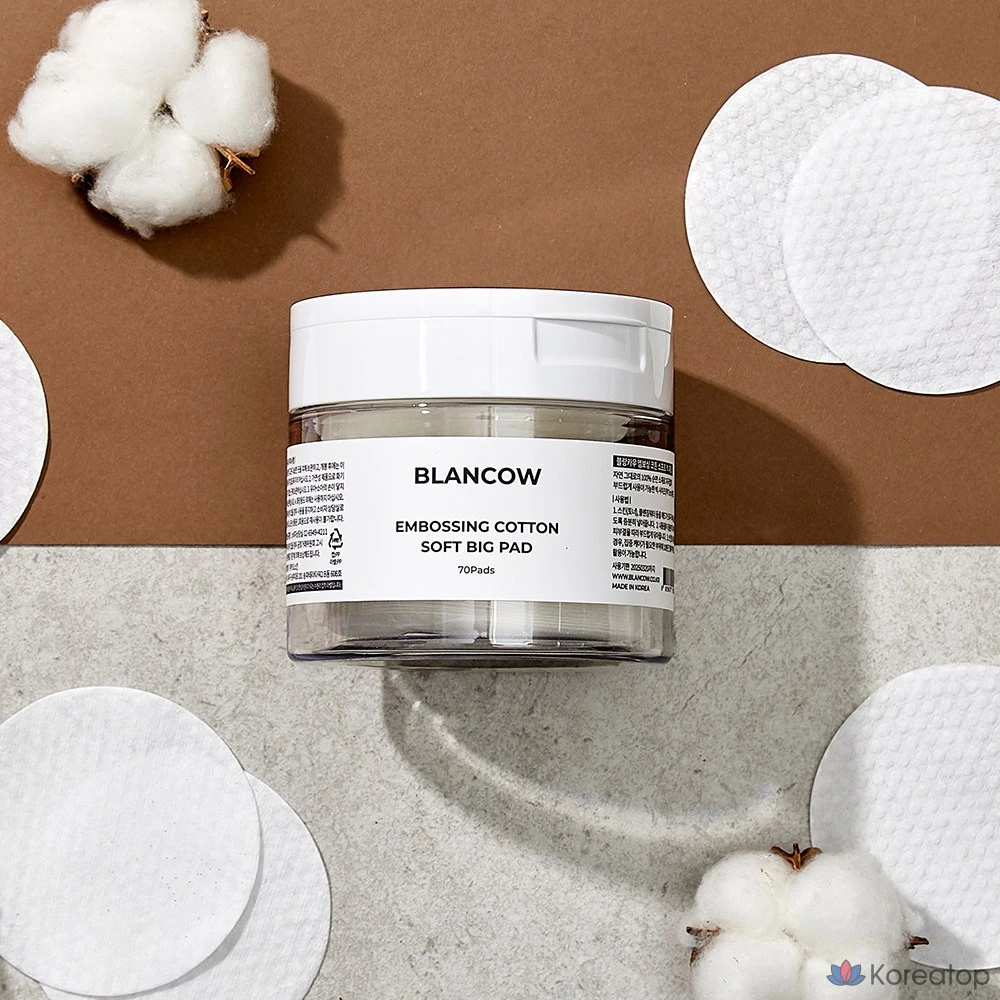 Пэды для лица Blancow 100% Vegan Cotton Pad, 70 шт.