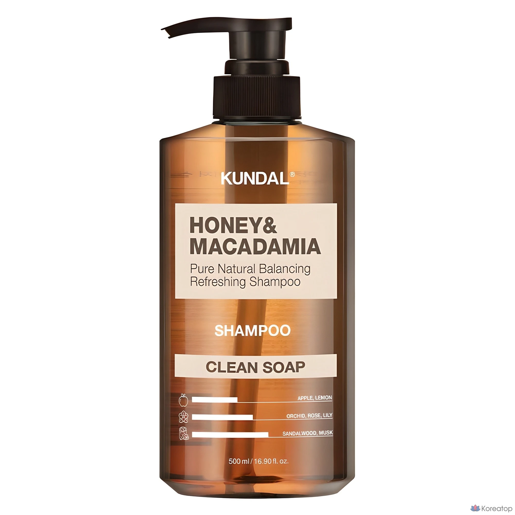 Шампунь Kundal Honey & Macadamia Nature Shampoo Clean Soap Scent, 500 мл, 1 шт.