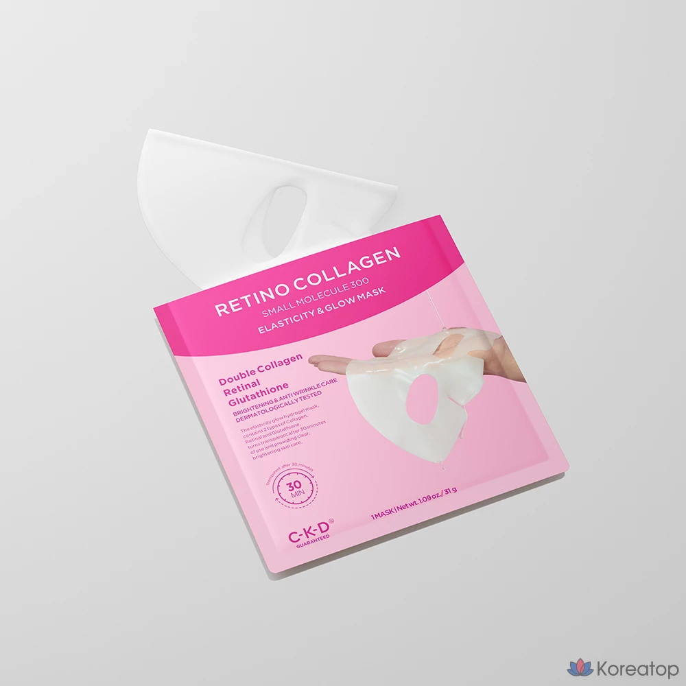 Тканевая маска для лица CKD Retinocollagen Low Molecular 300 Elastic Glow Mask, 50 шт., фото 3