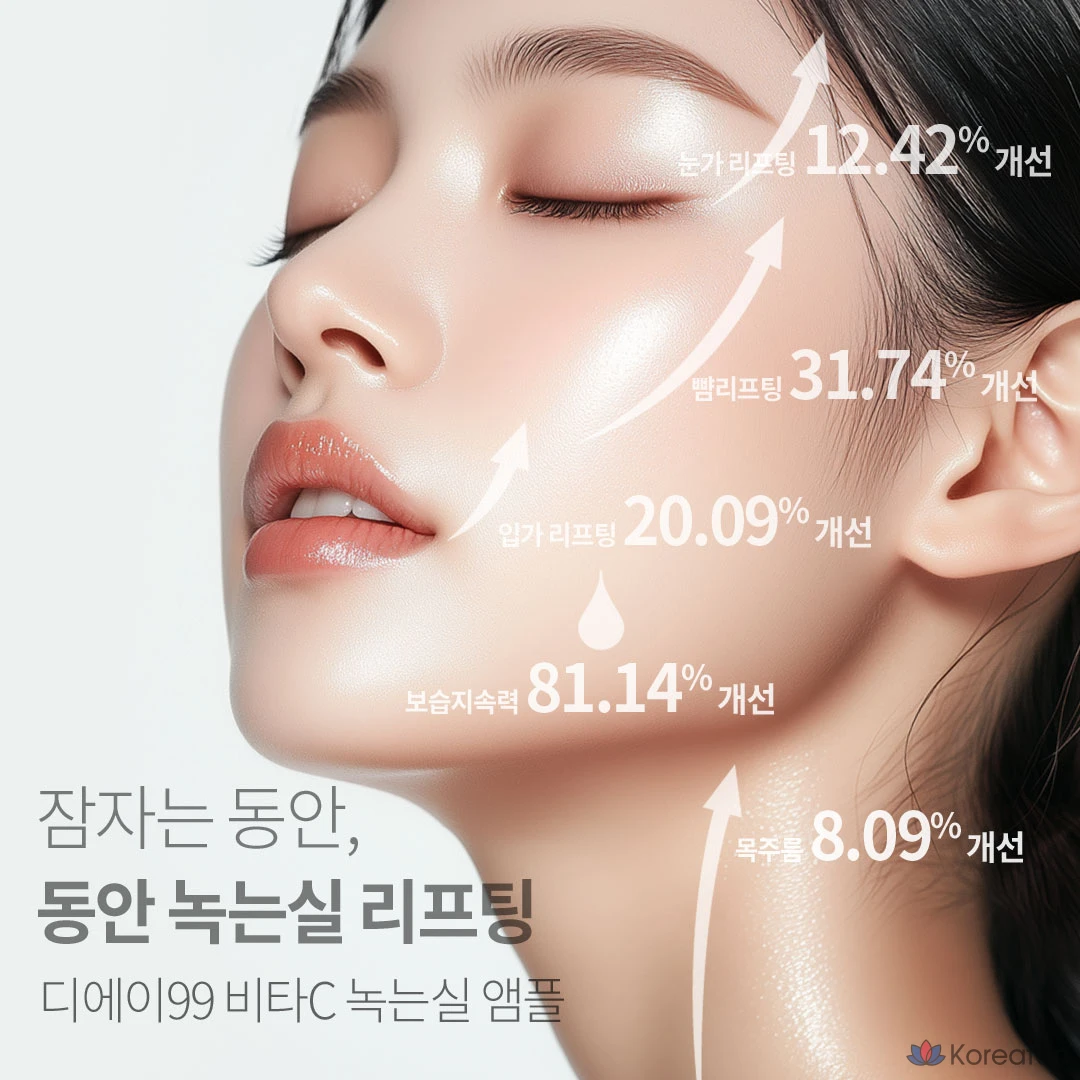 Тканевая маска для лица DA99 녹는실 리프팅 비타민C 앰플 바르는 미백&amp;주름개선 마스크팩, 5 г, 4 шт.