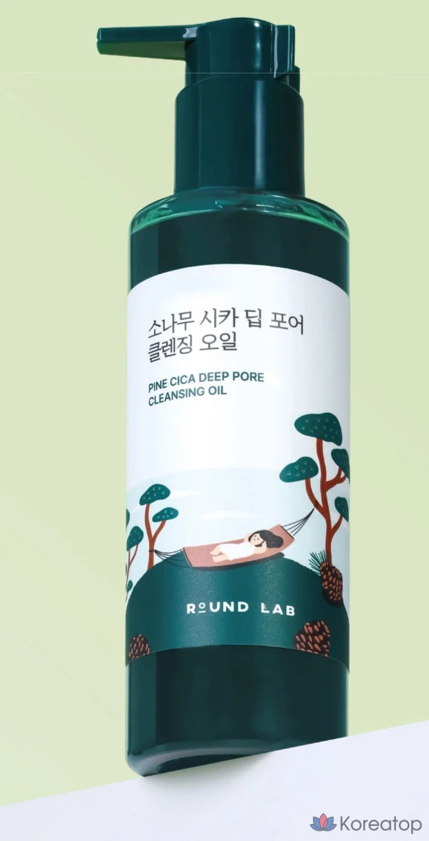 Гидрофильное масло для умывания Round Lab Pine Tree Cica Deep Pore Cleansing Oil, 200 мл, 1 шт.