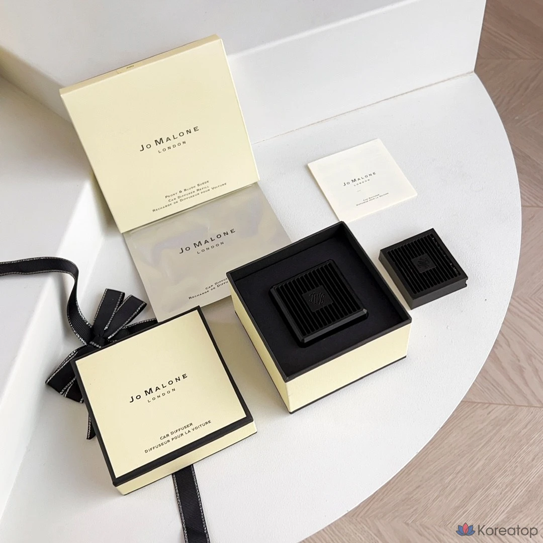 Автомобильный ароматизатор Jo Malone London Lime Basil & Mandarin / Peony & Blush Suede, набор (рефилл + кейс), 1 шт.