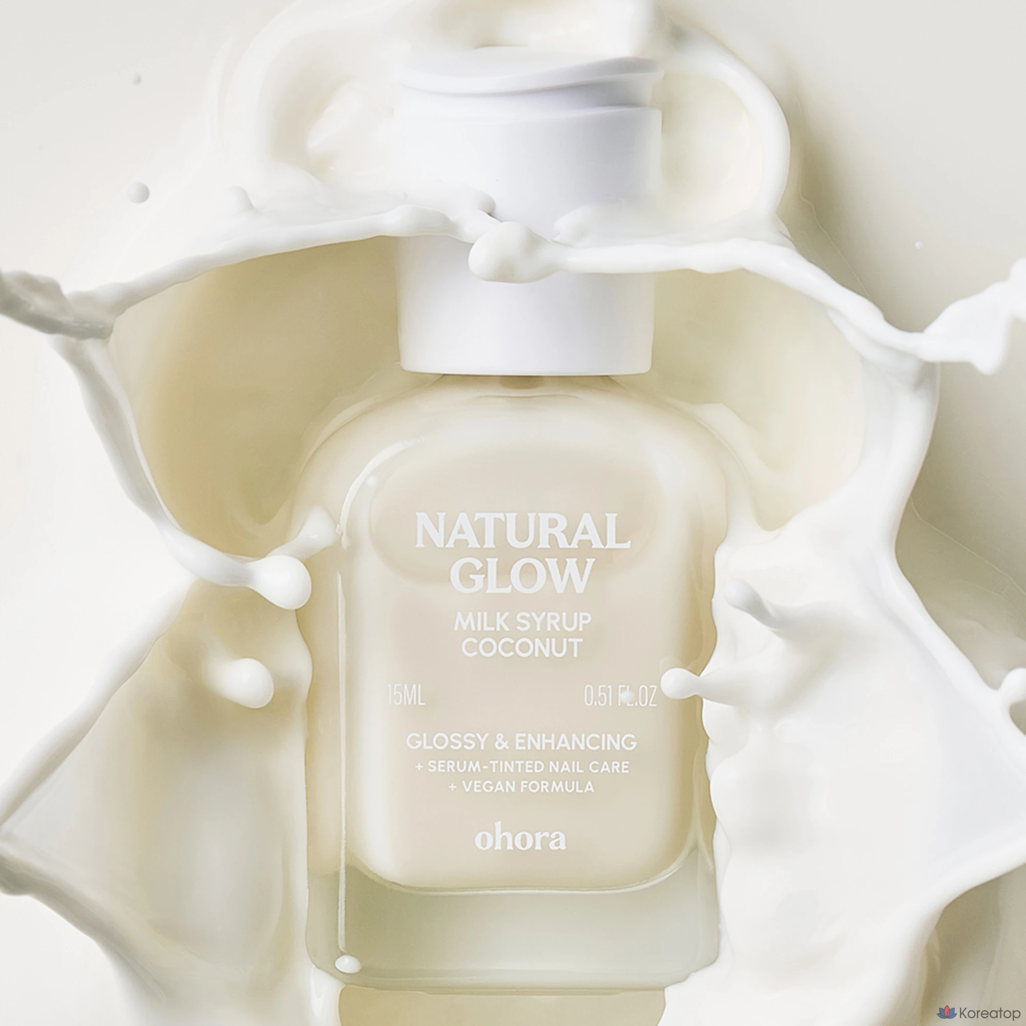 Укрепляющее средство для ногтей Ohora Natural Glow Milk Syrup Nail Strengthener Coconut, 15 мл, 1 шт.