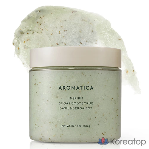 Скраб для тела Aromatica Inspirit Sugar Body Scrub Basil &amp; Bergamot, 300 г, 1 шт.