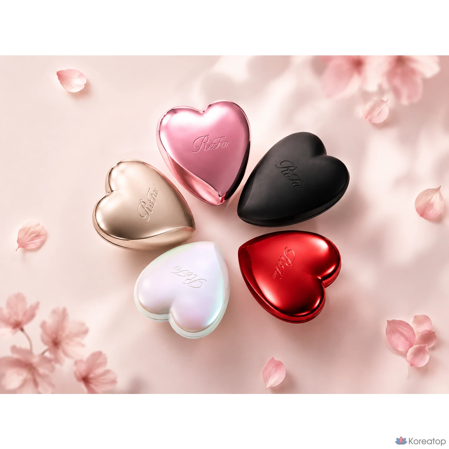 Расческа ReFa Heart Brush, оттенок Silver, 1 шт.