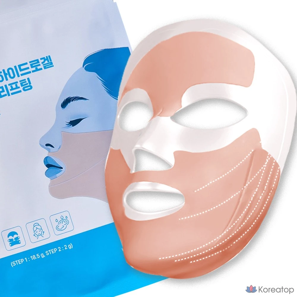 Тканевая маска для лица LOLO SKINNY Double Up Collagen Hydrogel V-Line Lifting Pack Mask Sheet LS0010, 30 шт., фото 3