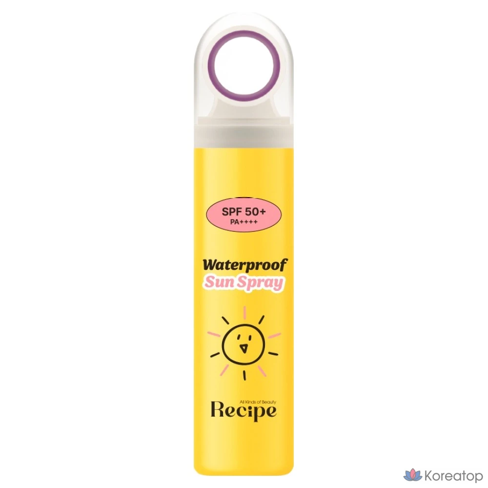 Солнцезащитный спрей Re:cipe Waterproof Sun Spray SPF50+ PA++++, 80 мл, 1 шт.