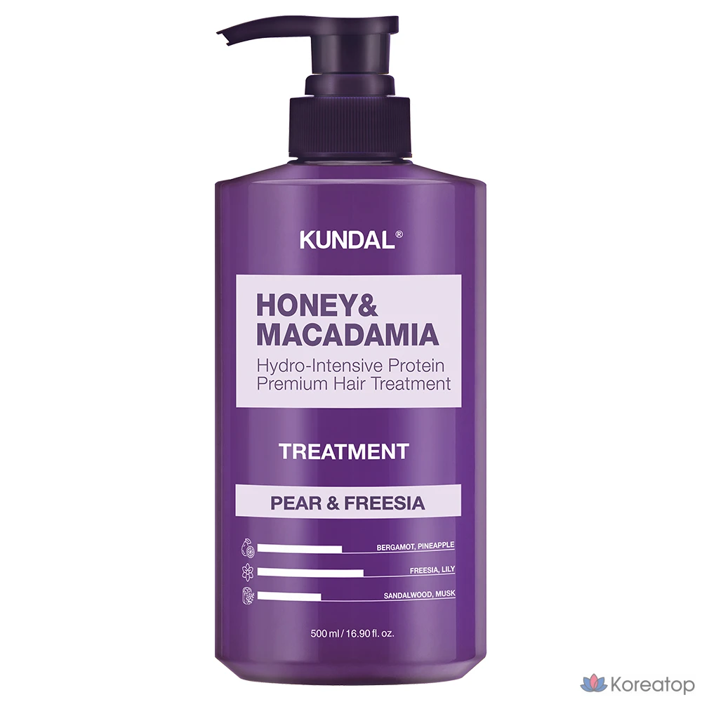 Кондиционер Kundal Honey &amp; Macadamia Hair Treatment, аромат Pear &amp; Freesia, 500 мл, 1 шт.