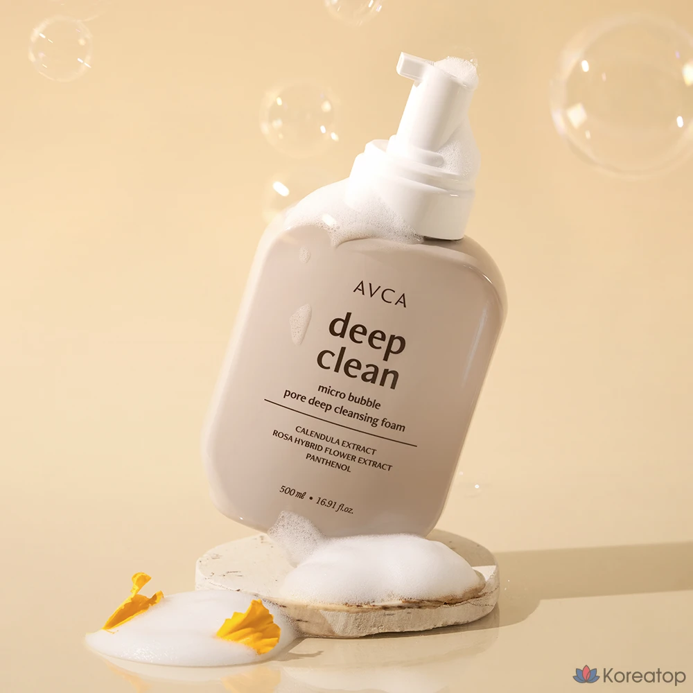 Очищающая пенка AVCA Pore Deep Clean Micro Bubble Cleansing Foam, 500 мл, 1 шт.