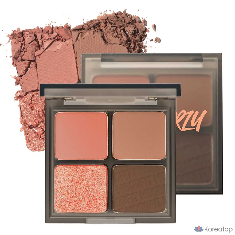 Тени для век MERZY Mood Fit Shadow Palette, оттенок S2 Joyful Coral, 1 шт.