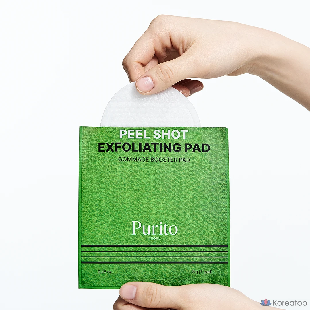 Пэды PURITO Seoul Peel Shot Exfoliating Pad, 64 г, 8 шт.