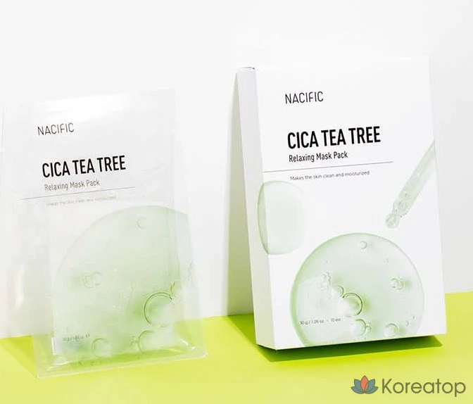 Тканевая маска для лица NACIFIC Cica Tea Tree Relaxing Mask, 30 г, 5 шт.