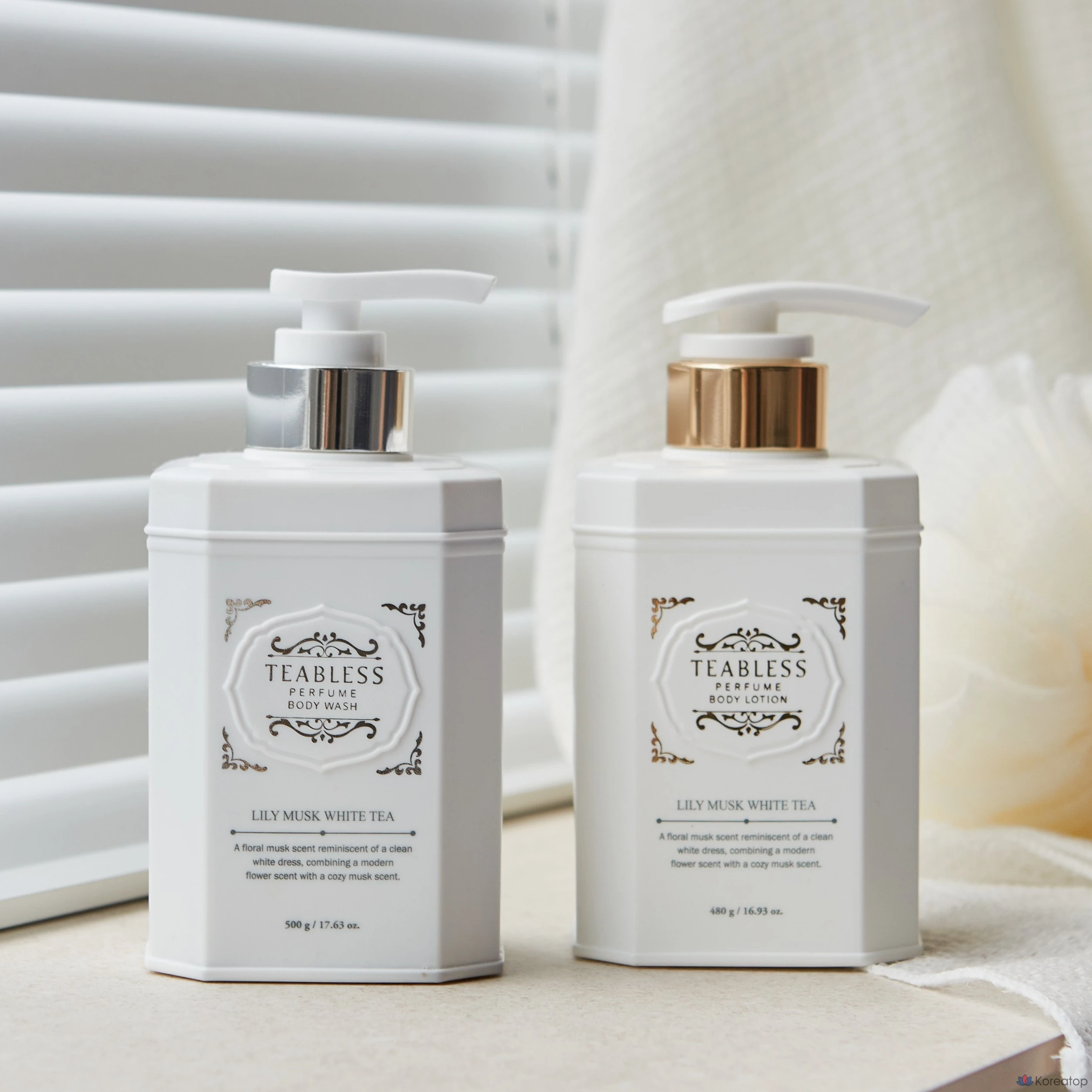 Набор для ухода TEABLESS Lily Musk White Tea Perfume Body Lotion & Body Wash Gift Set, 1 шт.