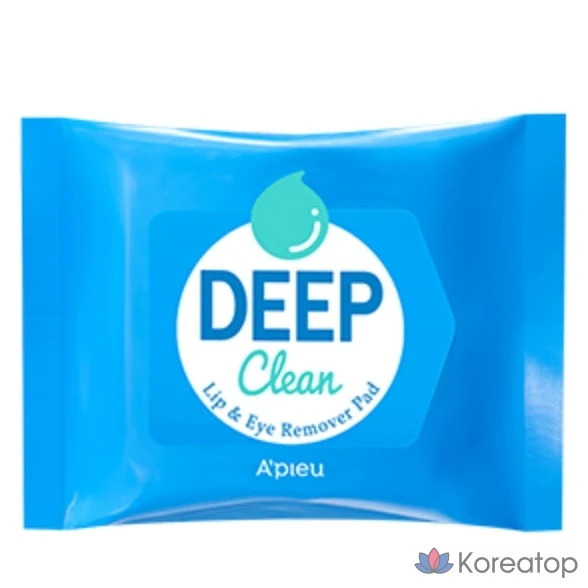 Патчи для снятия макияжа с губ и глаз A'Pieu Deep Clean Lip & Eye Remover Pad, 37 г, 1 шт.