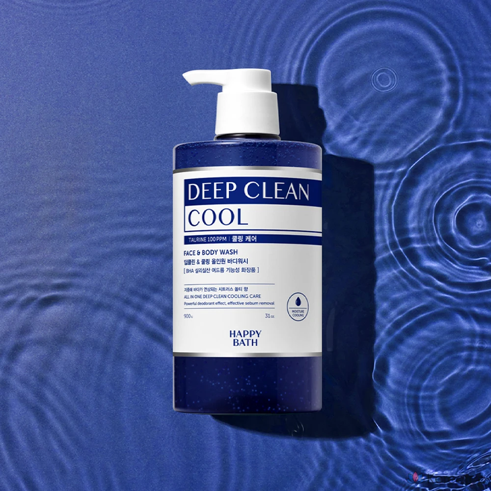 Гель для душа Happy Bath Deep Clean Menthol Cooling Care All-in-One Body Wash Aqua Marine, 900 г, 1 шт.
