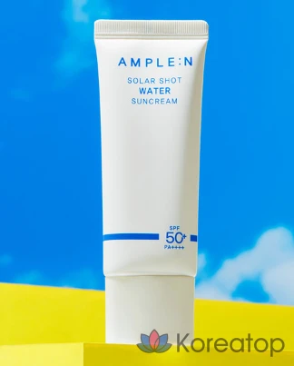 Солнцезащитный крем AMPLE:N Solar Shot Water Sun Cream SPF50+ PA++++, 40 мл, 1 шт.