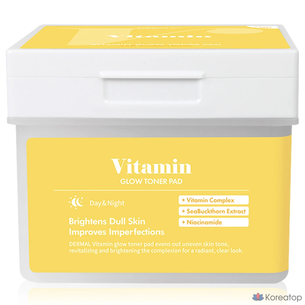Тонер-пэды Dermal Vitamin Glow Toner Pads, 120 шт., фото 2