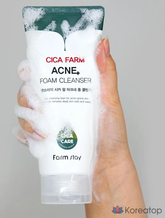 Пенка для умывания FarmStay Cica Farm Acne Foam Cleanser, 180 мл, 1 шт.