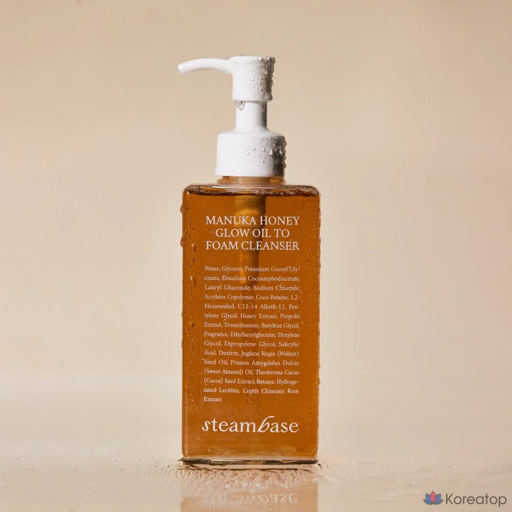 Очищающая пенка Steambase Manuka Honey Glow Oil-to-Foam Cleanser, 215 мл, 1 шт.
