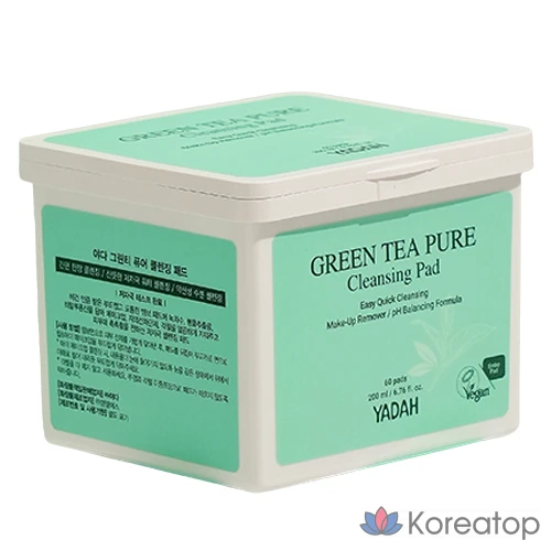 Очищающие пэды Yadah Green Tea Pure Cleansing Pad, 60 шт.