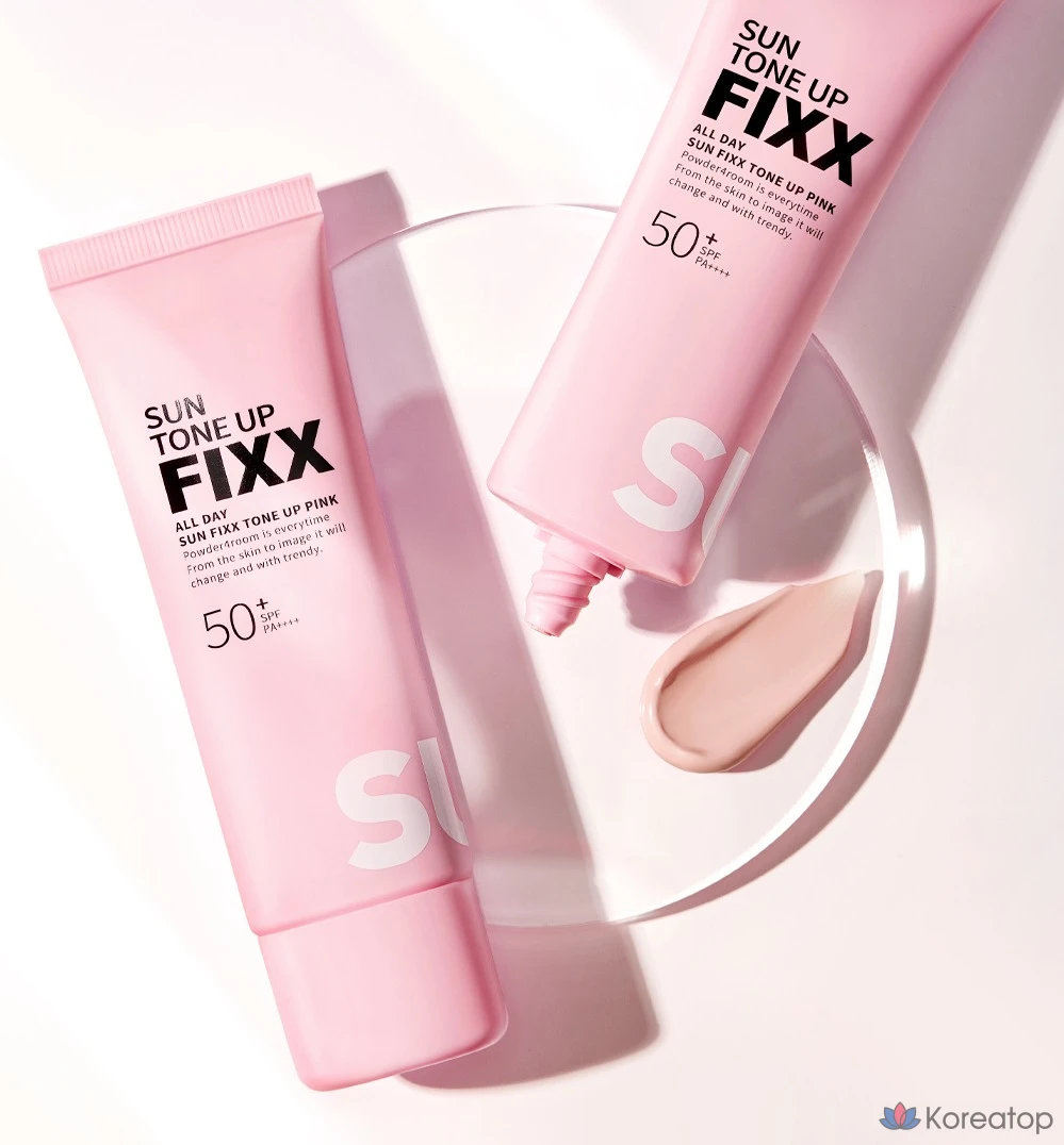Солнцезащитный крем So Natural All Day Sun Fixer Tone Up Pink SPF 50+ PA++++, 50 мл, 1 шт.