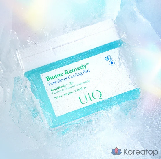 Пэды для лица UIQ Biome Remedy Pore Reset Cooling Pad, 180 мл, 80 шт.