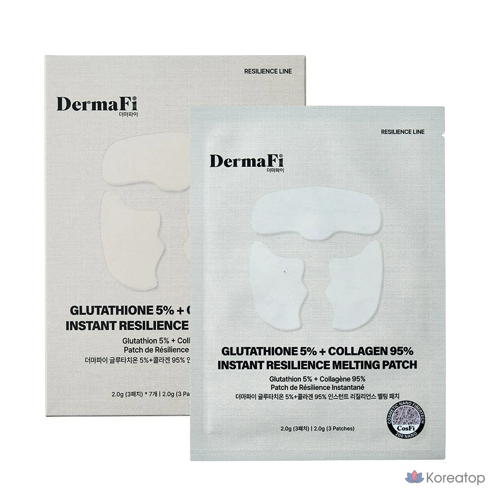 Патчи для глаз Dermafirm Glutathione 5% Collagen 95% Instant Resilience Melting Patch, 14 г, 7 шт.