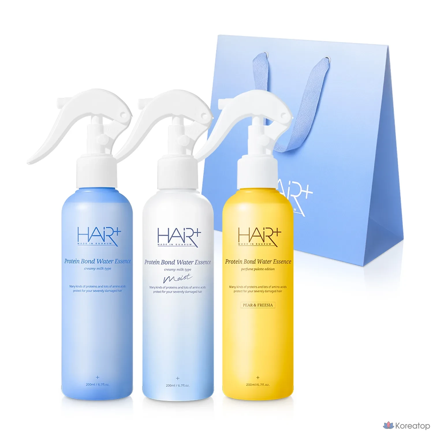 Набор для ухода Hair Plus Extreme Damage Protein Bond Water Essence 3-piece Set, 600 мл, 1 шт.