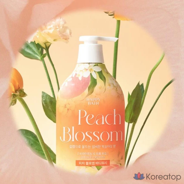 Гель для душа Happy Bath Peach Blossom Body Wash, 900 г, 1 шт.