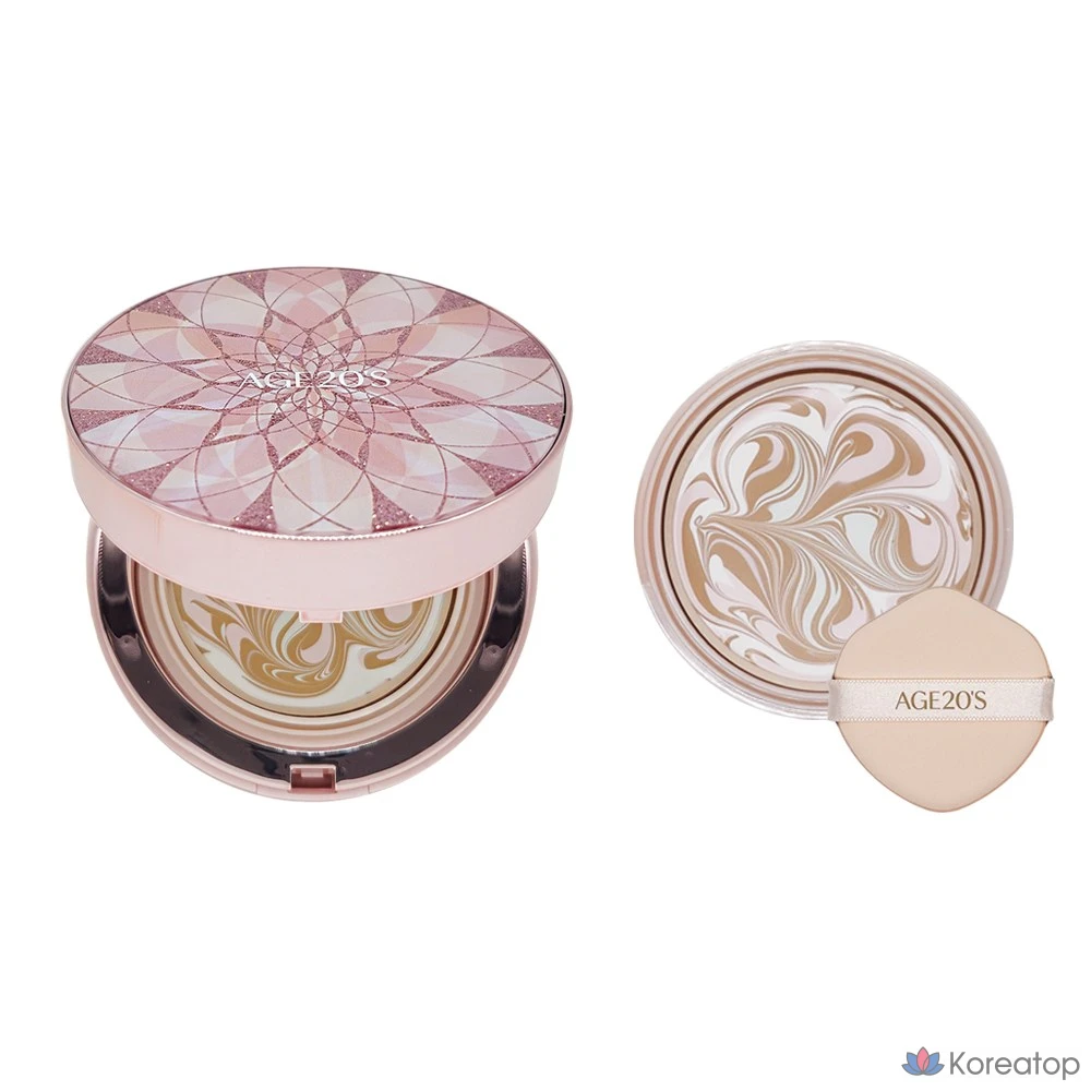 Кушон AGE 20S Double Blooming Dia Essence Cover Pact, оттенок 23, 1 шт.