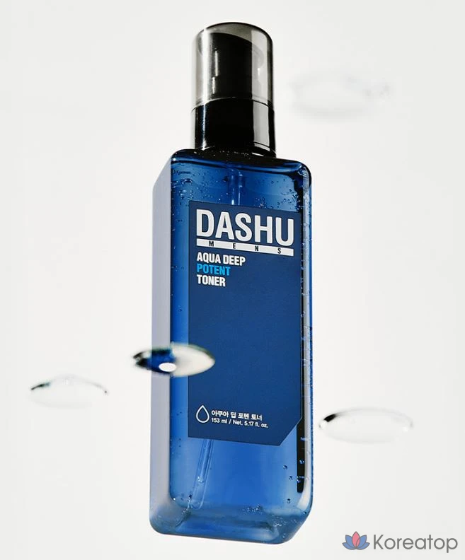 Набор для ухода DASHU Men's Aqua Deep Poten Toner + Men's Aqua Real Moist All-in-One Cream, 153 мл + 153 мл, 1 шт.