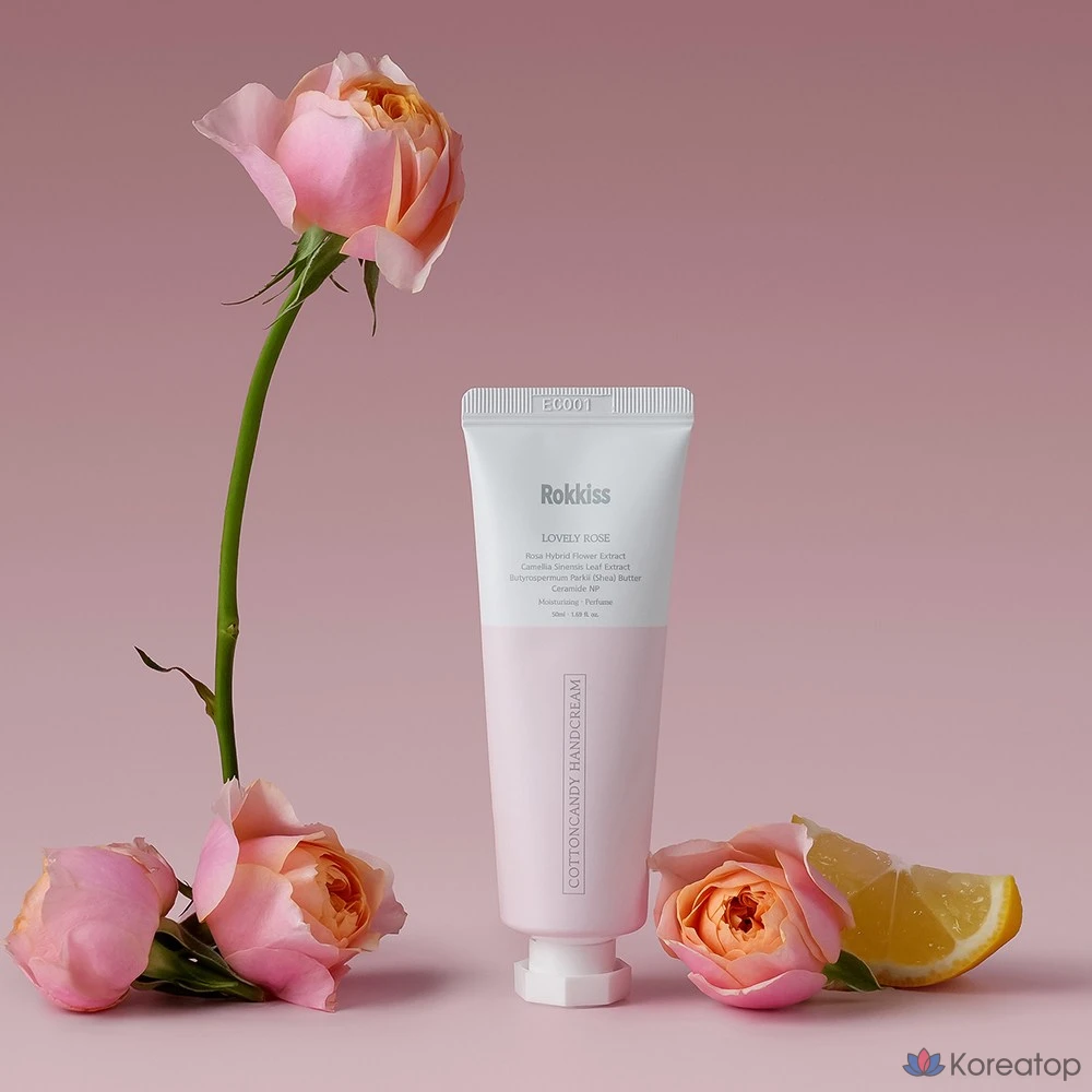 Крем для рук Rokkiss Cotton Candy Hand Cream, 4-piece Set (Lovely Rose + Fresh Garden + Fresh Berry + Cotton Milky), 200 г, 1 шт.