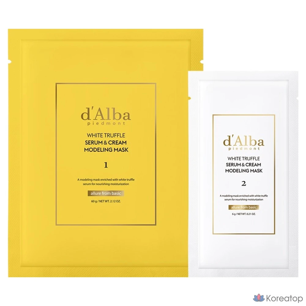 Моделирующая маска для лица d'Alba White Truffle Serum &amp; Cream, 66 г, 1 шт.