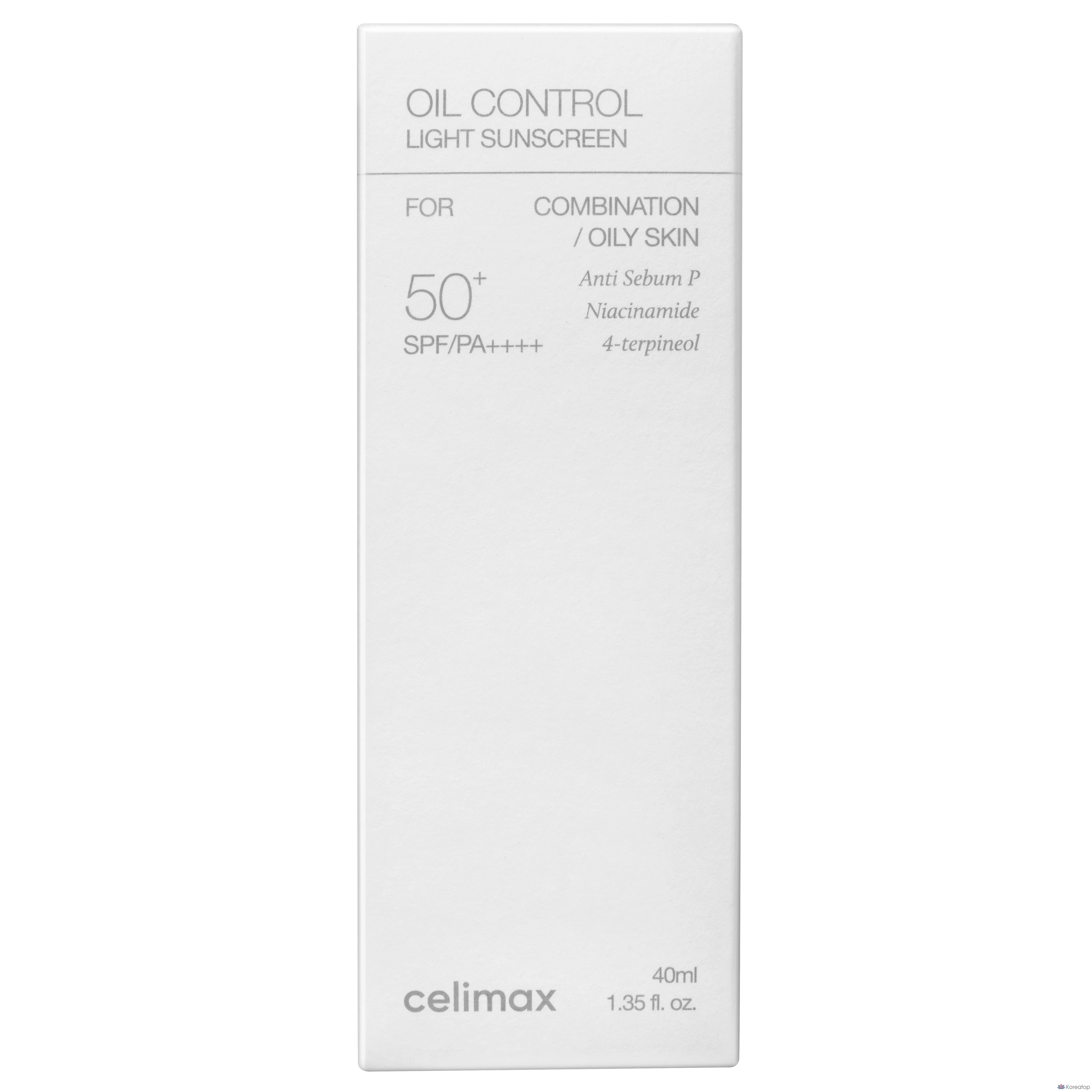 Солнцезащитный крем Celimax Oil Control Light Sunscreen SPF50+ PA++++, 40 мл, 1 шт.
