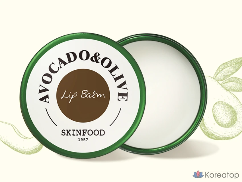 Бальзам для губ Skinfood Avocado & Olive Lip Balm, 12 г, 1 шт.