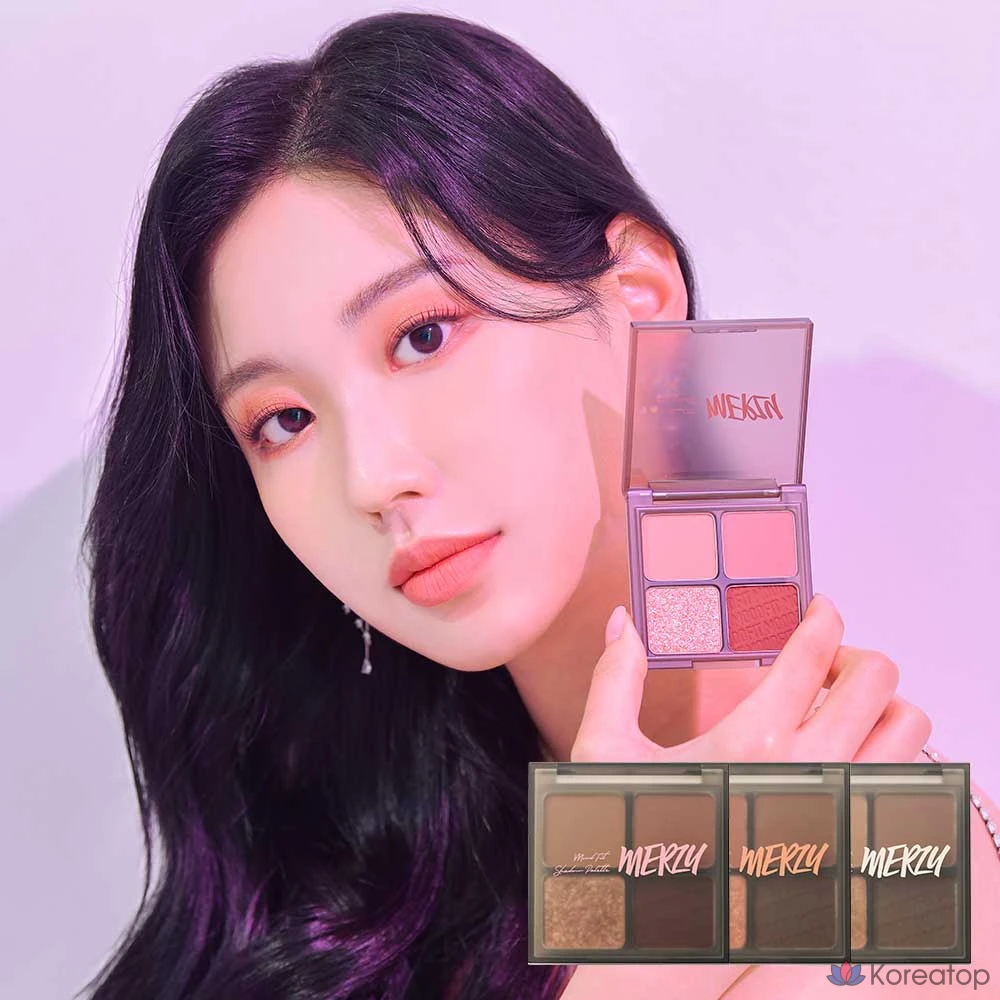 Тени для век MERZY Mood Fit Shadow Palette, оттенок S1 Amusing Rose, 1 шт., фото 4