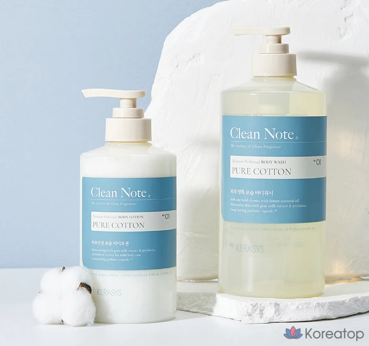Гель для душа Kerasys Clean Note Body Wash Pure Cotton, 800 мл, 1 шт.