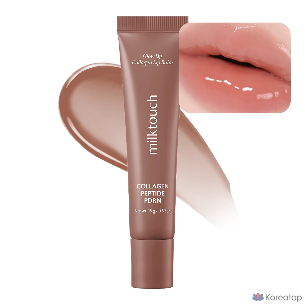 Бальзам для губ Milk Touch Glow Up Collagen Lip Balm, оттенок 4 Caramel Fondue, 15 г, 1 шт.