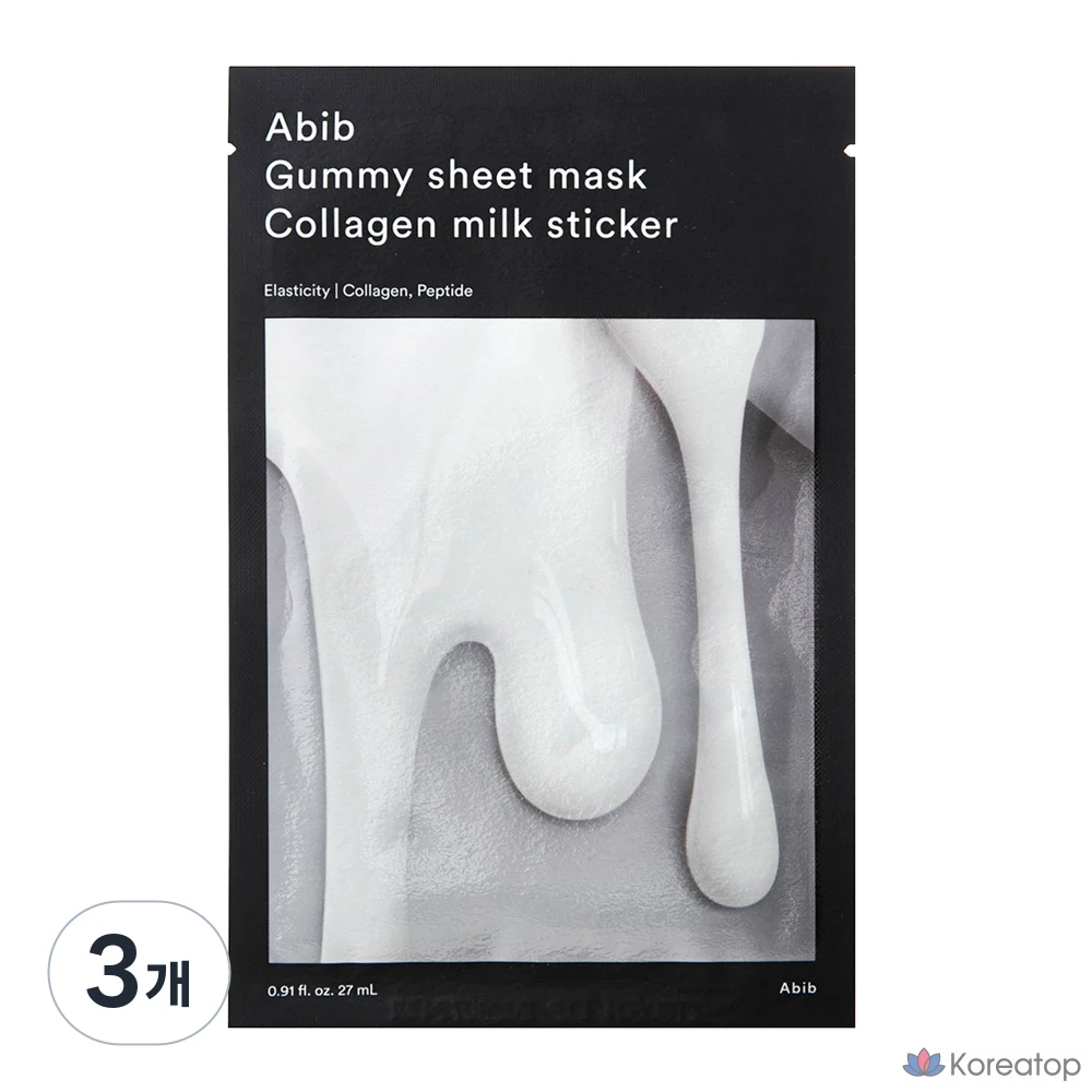 Тканевая маска для лица Abib Gum Ddak Ji Sheet Mask Sticker Collagen Milk, 3 шт.