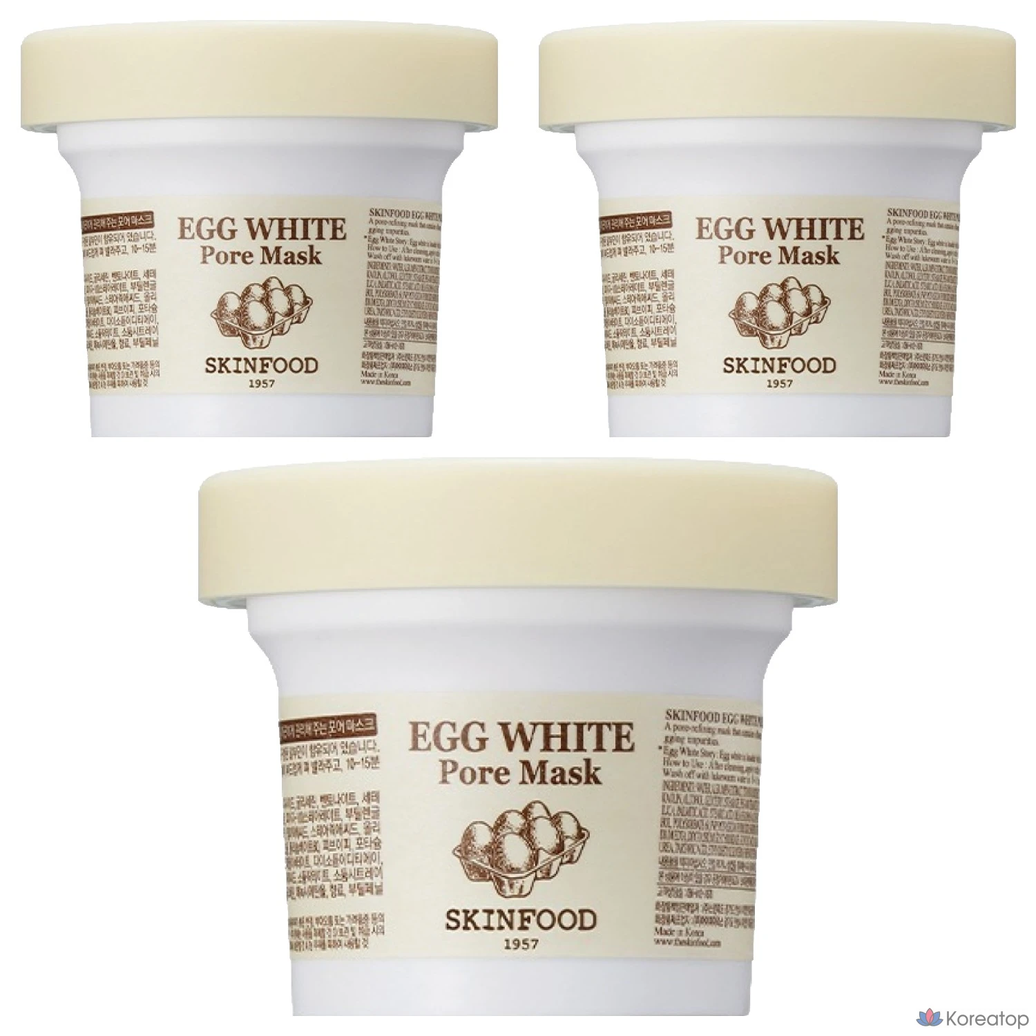 Маска для лица Skinfood Egg White Pore Mask, 1 шт., 3 шт.