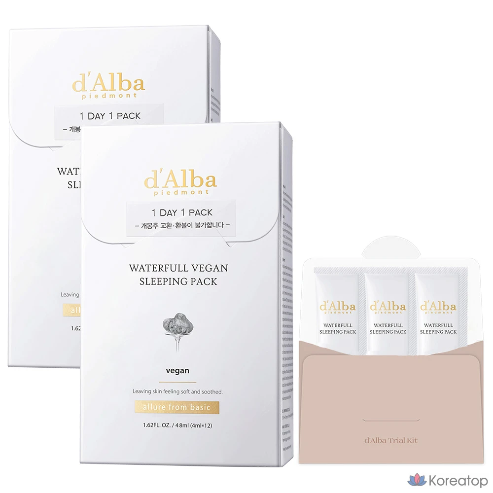 Набор для ухода d'Alba Waterful Sleeping Pack, 108 мл, 1 шт.
