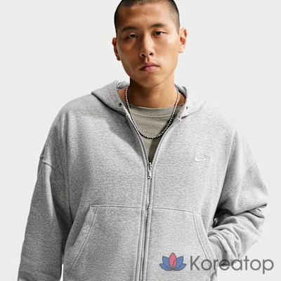 Худи на молнии мужской Nike Club Oversized Fleece Full Zip Reversible Hoodie