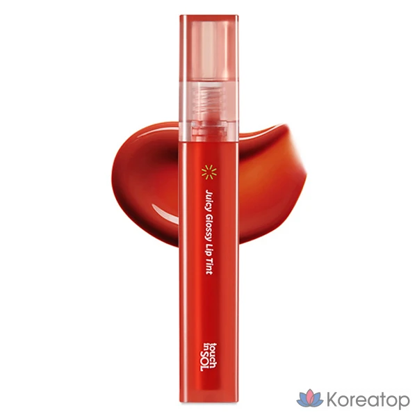 Тинт для губ Touch in Sol Vegan Again Juicy Glossy Lip Tint, оттенок Fresh Coral, 3.9 г, 1 шт.