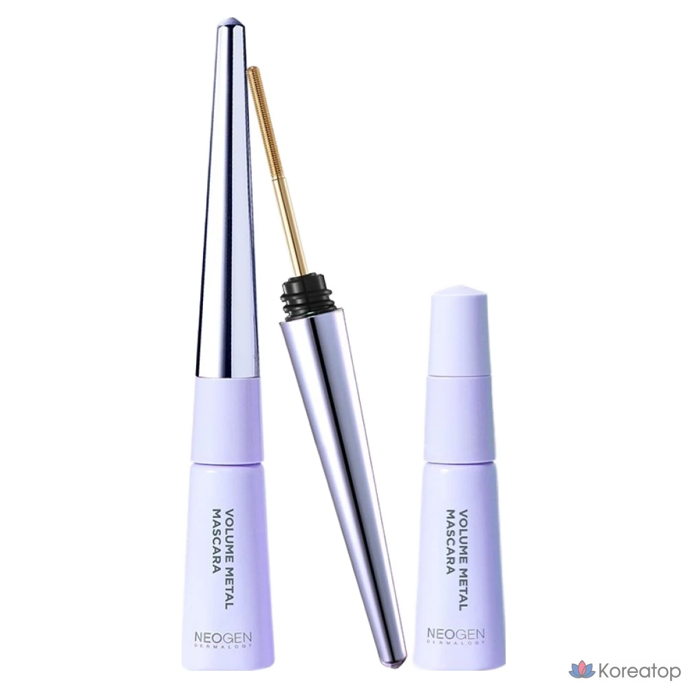 Тушь для ресниц Neogen Dermalogy Volume Metal Mascara Set (основной продукт + сменный блок), оттенок Black, 1 шт.