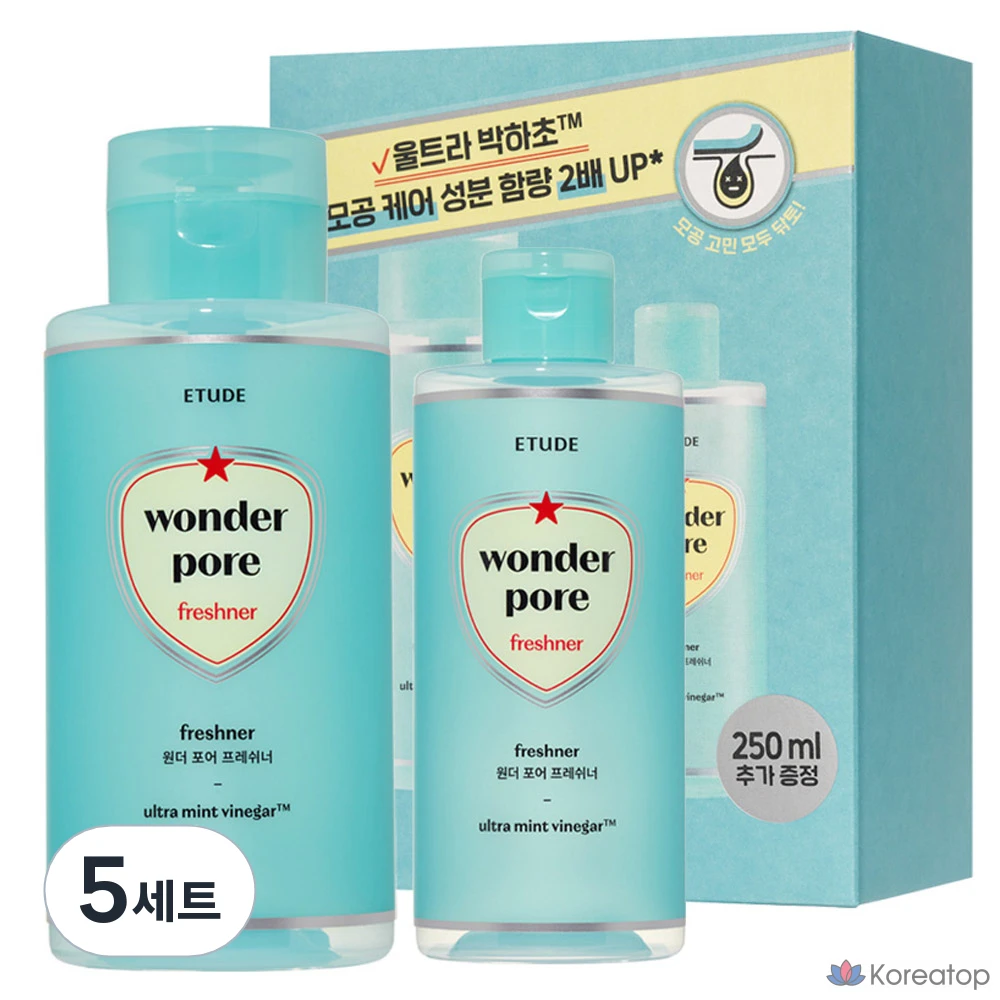 Тонер Etude House Wonder Pore Freshner, 500 мл + 250 мл, 5 шт.