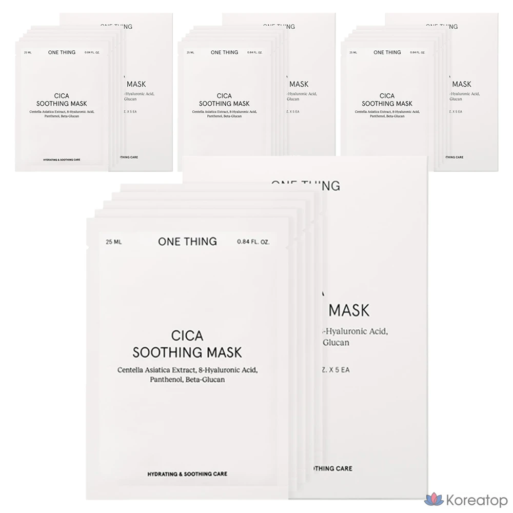 Тканевая маска для лица One Thing Cica Soothing Mask, 20 шт.